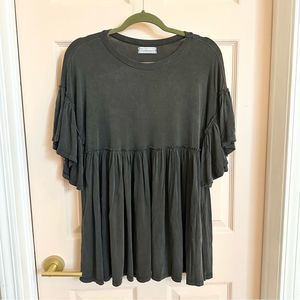 Urban Outfitters Dark Gray Ruffle Dress